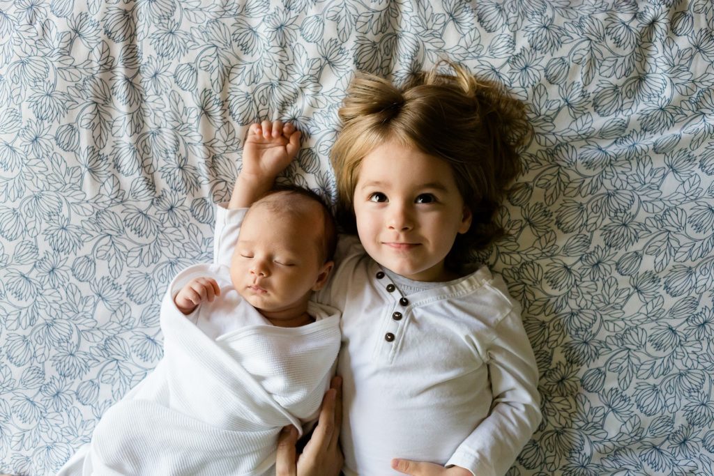 A child and new-born as part of a child custody trial