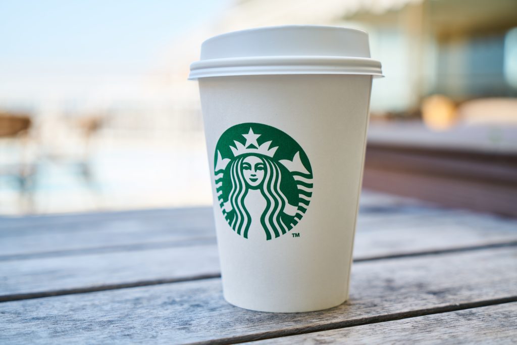 A Starbucks cup representing the new legislation for franchises in BC