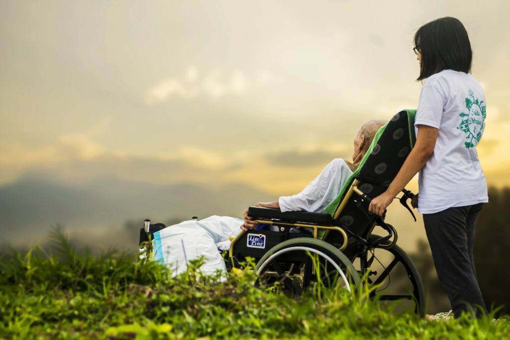 Man in a wheel chair on disability after being denied.