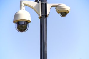 Roadside cameras used in surveying and assessing damages from accidents
